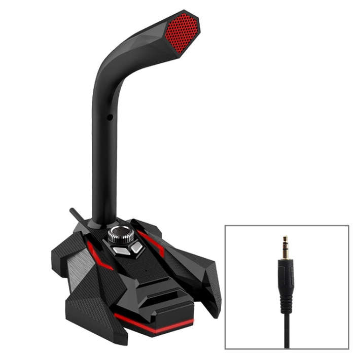 GK Desktop 3.5mm Wired Dual Mic Condenser Microphone, Compatible with PC / Mac for Live Broadcast...