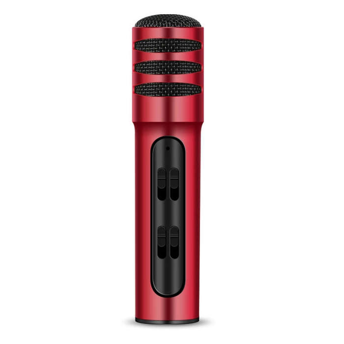 BGN-C7 Condenser Microphone Dual Mobile Phone Karaoke Live Singing Microphone Built-in Sound Card...