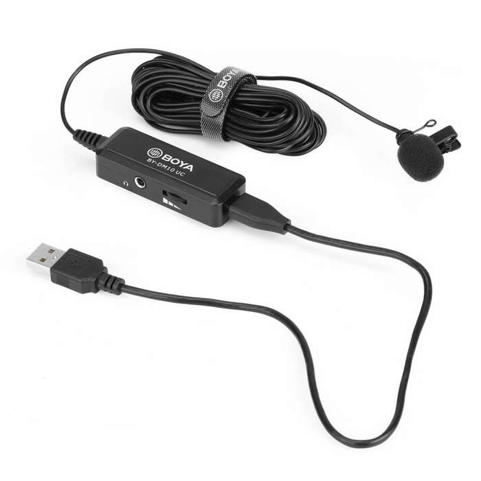 BOYA BY-DM10 UC USB-C / Type-C Plug Broadcast Lavalier Microphone with Windscreen, Cable Length: ...
