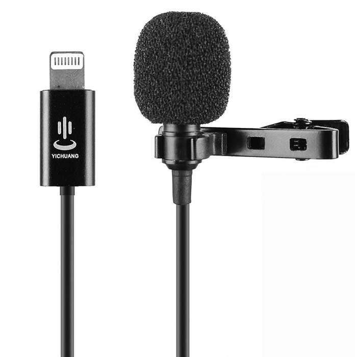 YICHUANG YC-LM10II 8 Pin Port Intelligent Noise Reduction Condenser Lavalier Microphone, Cable Le...
