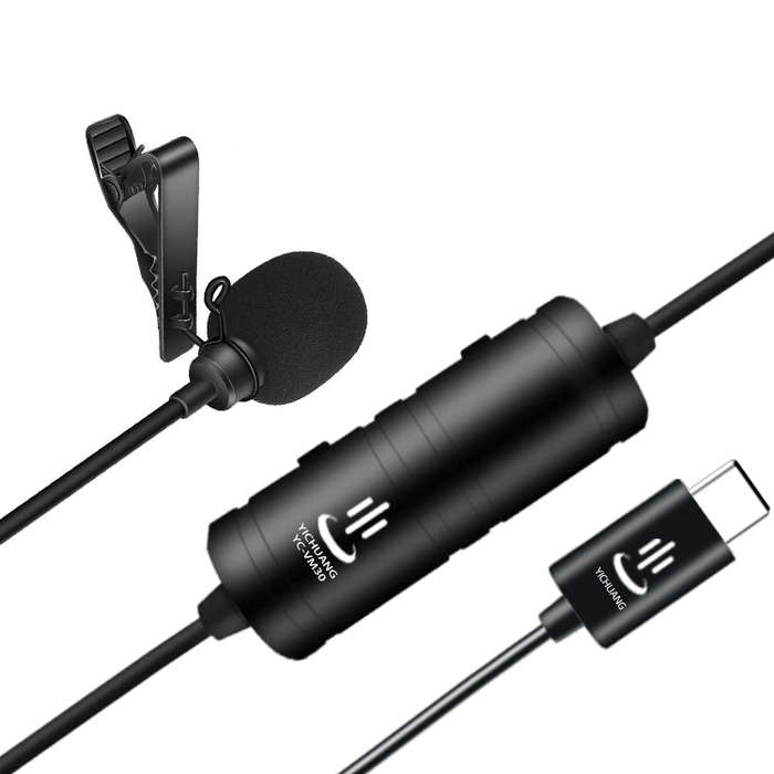 YICHUANG YC-VM30 USB-C / Type-C Dual Modes Lavalier Recording Microphone, Cable Length: 6m