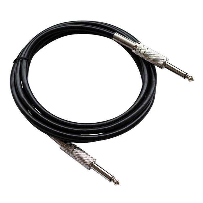 3m  1/4 inch (6.35mm) Male to Male Shielded Jack Mono Plugs Audio Patch Cable