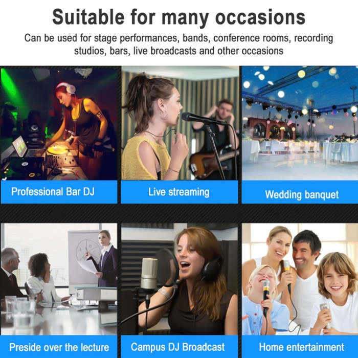 TEYUN NA6 6-channel Small Mixing Console Mobile Phone Sound Card Live Broadcast Computer Recordin...