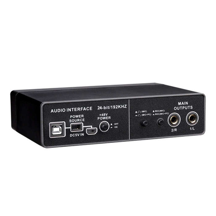 TEYUN Q-22 USB Computer Free Srive Microphone External Sound Card(Black)