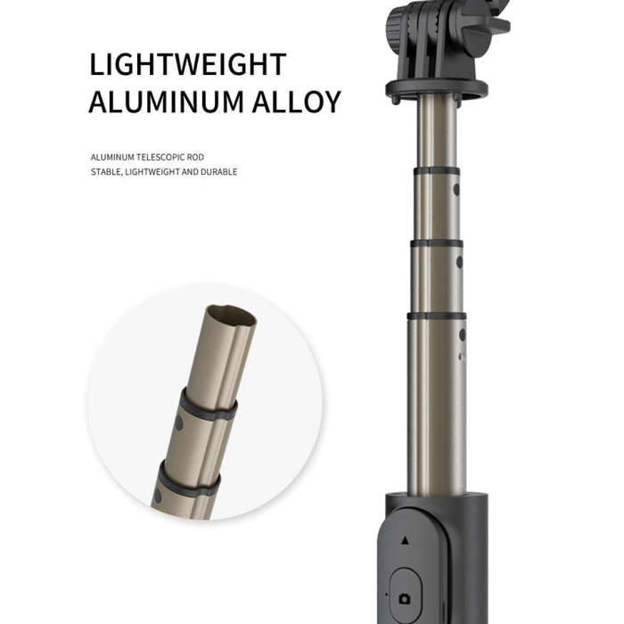 Q03 Bluetooth Remote Control Tripod Selfie Stick Phone Holder (White)