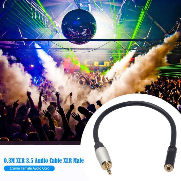 TC210MF-03 3.5mm Male to Female Audio Cable, Length: 0.3m