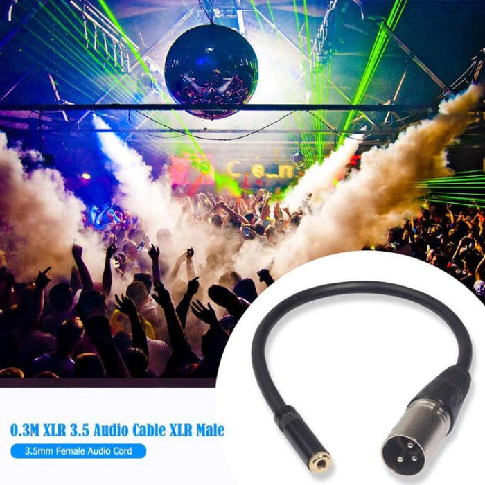 TC227K17-03 3.5mm Female to XLR Male Audio Cable, Length: 0.3m