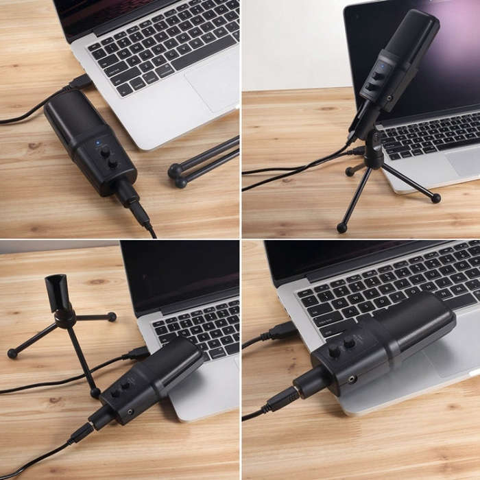 Yanmai SF-970 Professional Condenser Sound Recording Microphone with Tripod Holder & USB Cable , ...