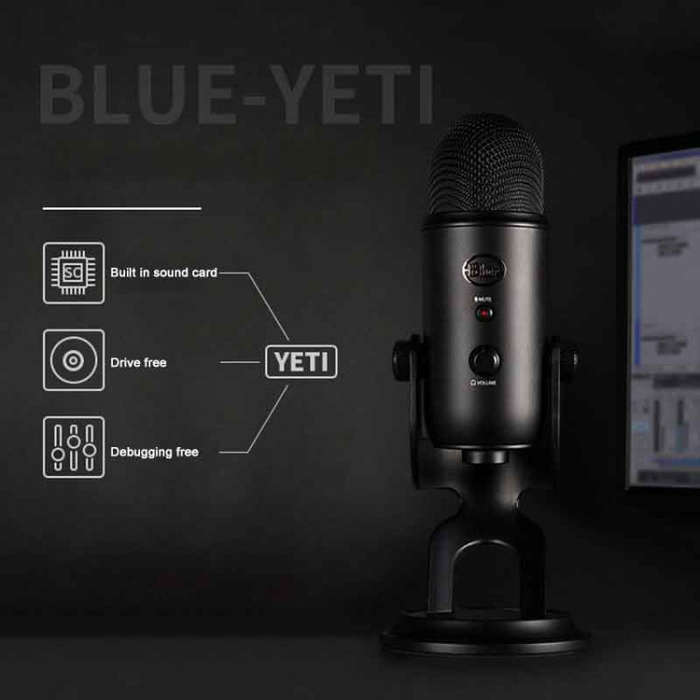 Logitech Blue Yeti USB Condenser Microphone(Black)