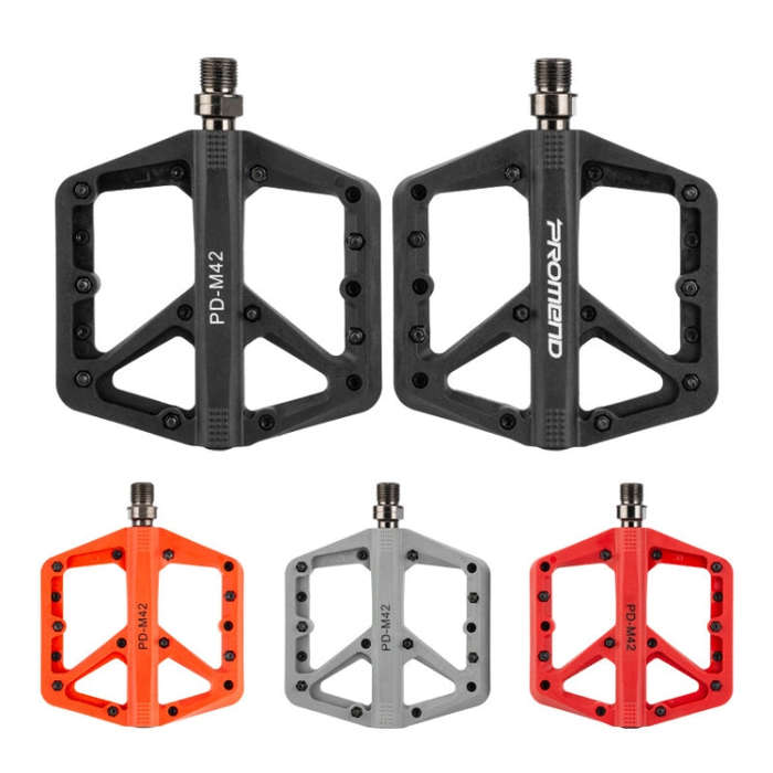 PROMEND PD-M42 1 Pair Mountain Bicycle Nylon High-speed Bearing Pedals(Orange)