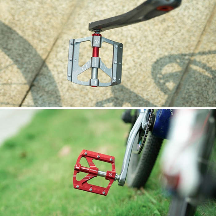 PROMEND PD-M88 1 Pair Mountain Bicycle Aluminum Alloy 3-Bearings Pedals (Blue)