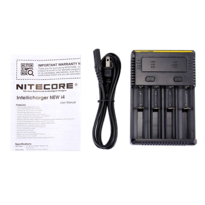 Nitecore NEW i4 Intelligent Digi Smart Charger with LED Indicator for 14500, 16340 (RCR123), 1865...