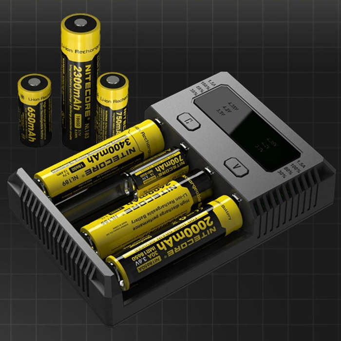 Nitecore NEW i4 Intelligent Digi Smart Charger with LED Indicator for 14500, 16340 (RCR123), 1865...