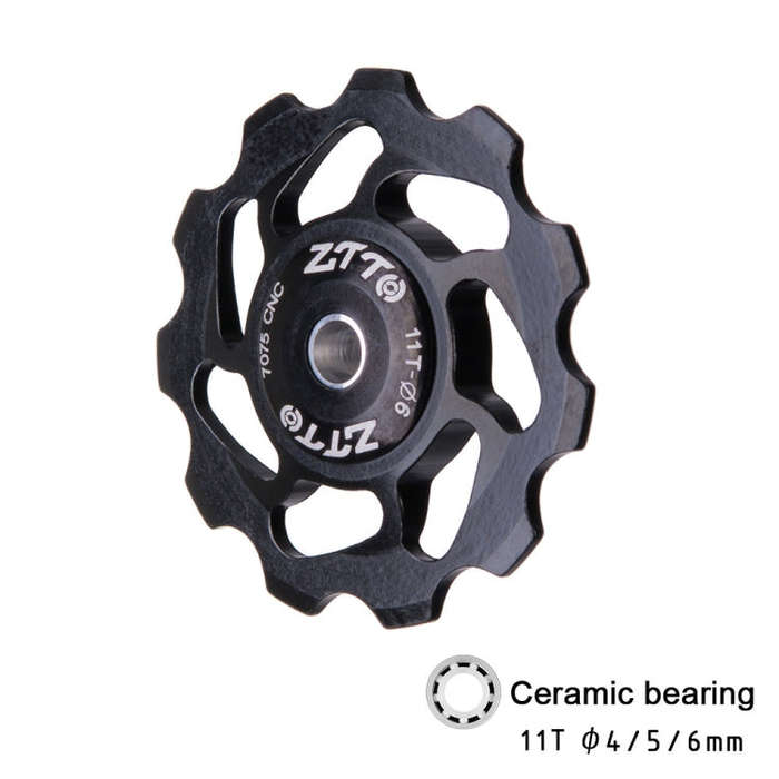 ZTTO 11T 4/5/6 MM Bicycle Derailleur Ceramic Bearing Bicycle Accessories (Black)