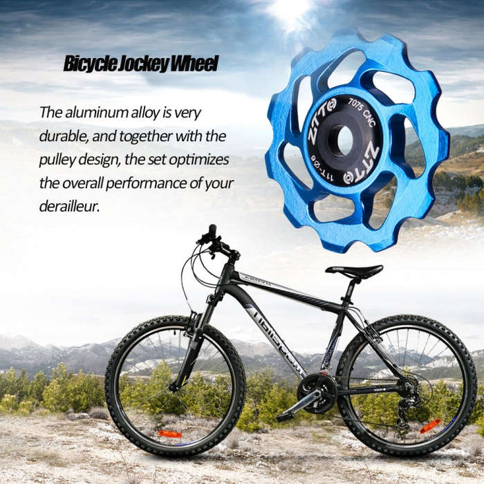 ZTTO 11T 4/5/6 MM Bicycle Derailleur Ceramic Bearing Bicycle Accessories (Black)