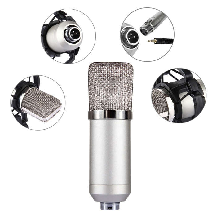 FIFINE F-700 Professional Condenser Sound Recording Microphone with Shock Mount for Studio Radio ...
