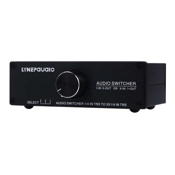 B833 Passive Speaker Stereo Switch Loudspeaker,  1 Input and 3 Output or 3 Input and 1 Output (Bl...