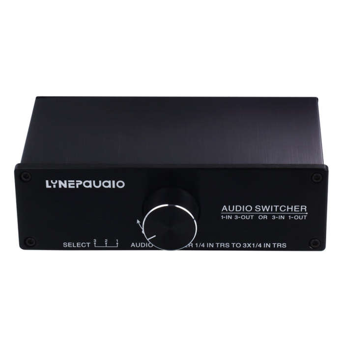 B833 Passive Speaker Stereo Switch Loudspeaker,  1 Input and 3 Output or 3 Input and 1 Output (Bl...