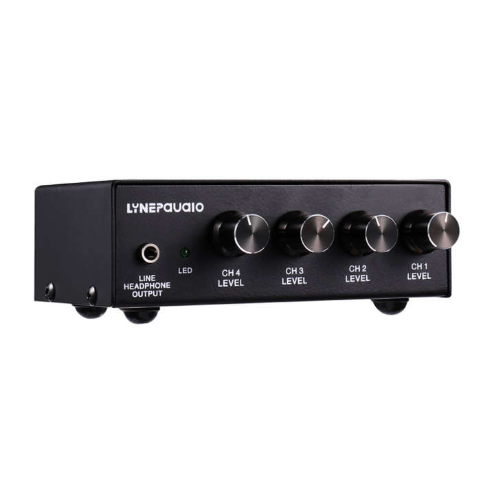 LINEPAUDIO B895 Five-channel Stereo Microphone Mixer with Earphone Monitoring(Black)