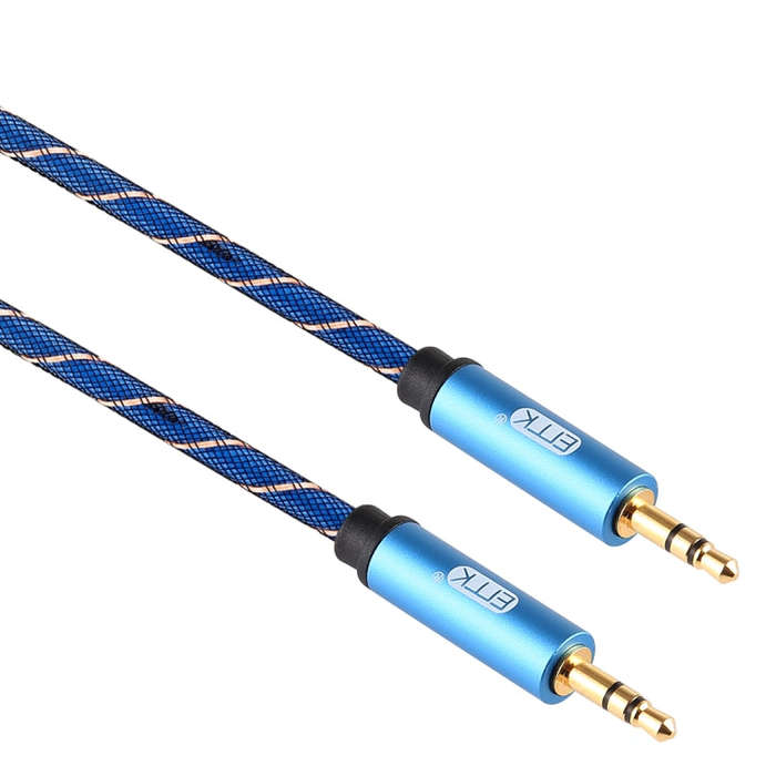 EMK 3.5mm Male to Male Grid Nylon Braided Audio Cable for Speaker / Notebooks / Headphone, Length...