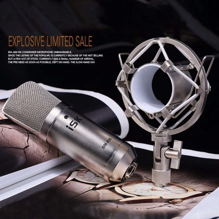 ISK BM-800 Sound Recording Microphone Condenser Mic for Studio and Broadcasting