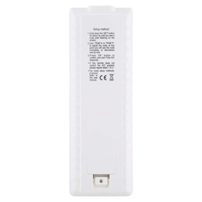 Chunghop K-2988E Universal A/C Remote Controller with Flashlight