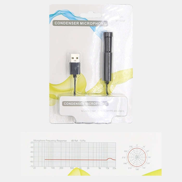 Yanmai SF555B Mini Professional USB 2.0 Studio Stereo Condenser Recording Microphone, Cable Lengt...
