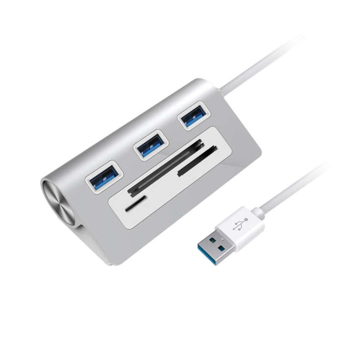 Rocketek HC423 USB3.0 x 3 + SD / TF / CF Card Reader HUB Adapter