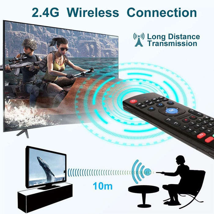 MX3-L Standard Version 2.4GHz Fly Air Mouse Wireless Keyboard Remote Control