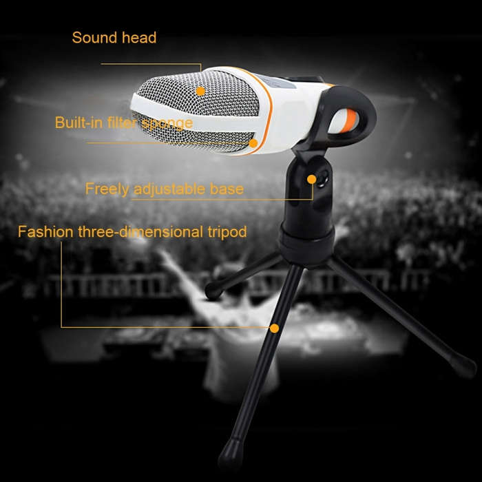 Yanmai SF666 Professional Condenser Sound Recording Microphone with Tripod Holder, Cable Length: ...