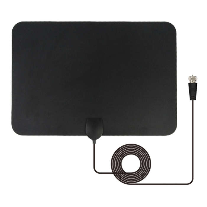 AN-1003 5dBi/25dBi Indoor HDTV Antenna, VHF170-230/UHF470-862MHz(Black)