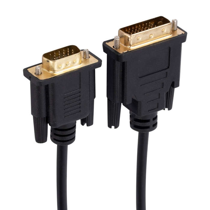 DVI to VGA Adapter Cable Computer Graphics Card Monitor Cable, Length: 3m