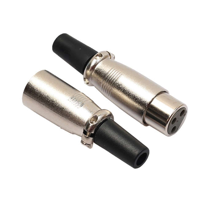 5 Pairs 3 Pin XLR Plug Male + Female Jack Mic Jack Plug Socket Connector