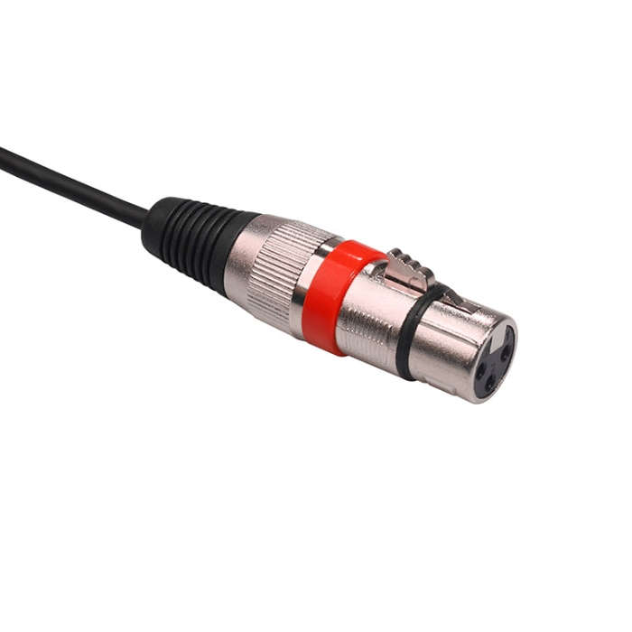 2055MFF-03 2 In1 XLR Male to Double Female Microphone Audio Cable, Length: 0.3m(Red)