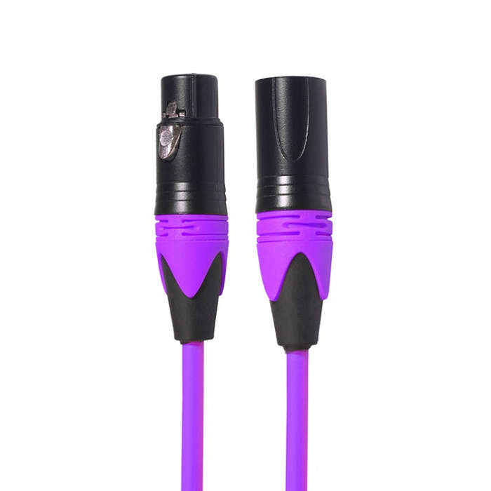 XRL Male to Female Microphone Mixer Audio Cable, Length: 1.8m (Purple)