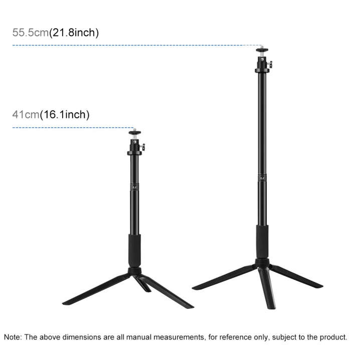 PULUZ Tripod Mount +  Extension Rod + Live Broadcast Dual Phone Bracket + 6.2 inch 16cm LED Ring ...