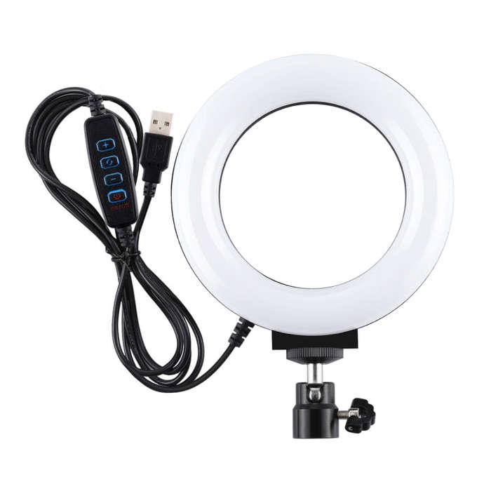 PULUZ 4.7 inch 12cm USB 3 Modes Dimmable LED Ring Selfie Beauty Vlogging Photography Video Lights...