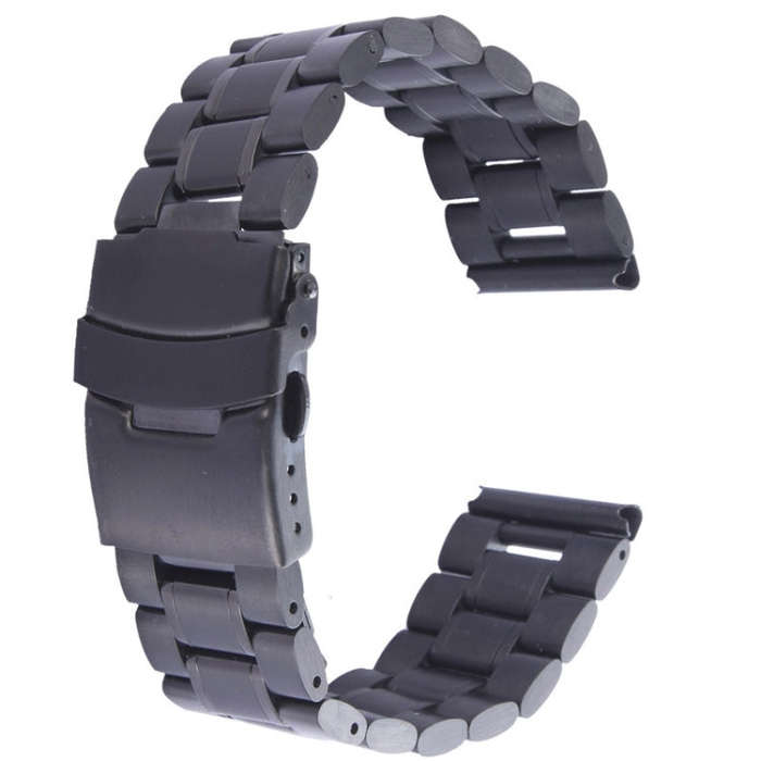 For Apple Watch 42mm Black Steel Watch Band, Only Used in Conjunction with Connectors (S-AW-0062)...