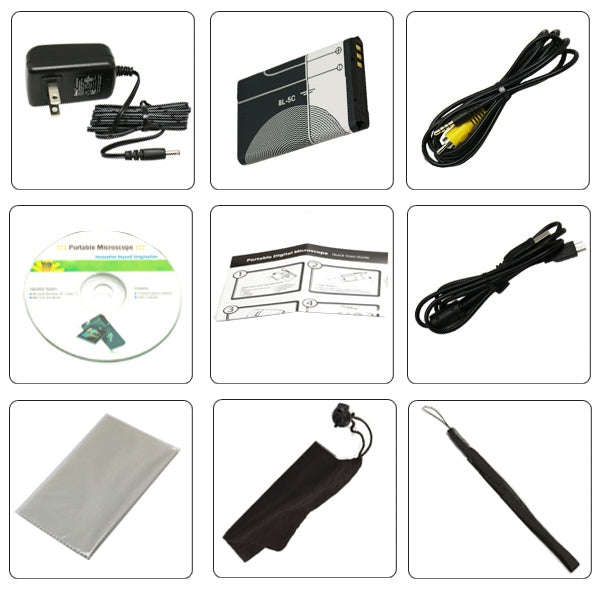 500X 5 Mega Pixels 3 inch LCD Handhold Digital Microscope with 8 LEDs (DMS-039M)