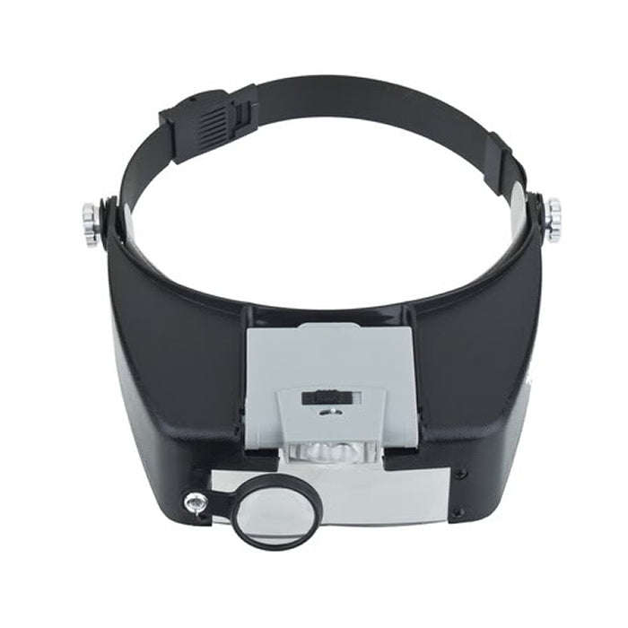 Headband Style 1.5X / 3X / 8.5X / 10X Magnifier with 2 LED Lights(Grey)