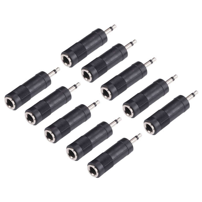 3.5mm Male to 6.35mm Female Mono Sound Converters Adapters (100 Pcs in One Package, the Price is ...