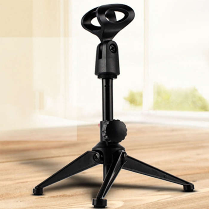Extendable Adjustable Microphone Tripod Desktop Stand, Height: 19.5-24.5cm, For Live Broadcast, S...