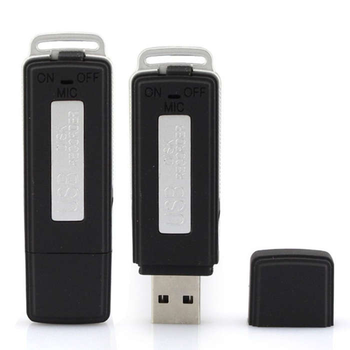 Mini Interview Recorder / USB Flash Drive , Built in 4GB Memory(Black)