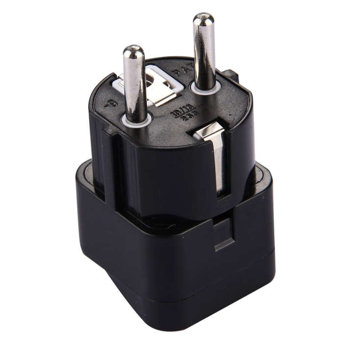 WD-9 Portable Universal Plug to (French / German) EU Plug Adapter Power Socket Travel Converter(B...