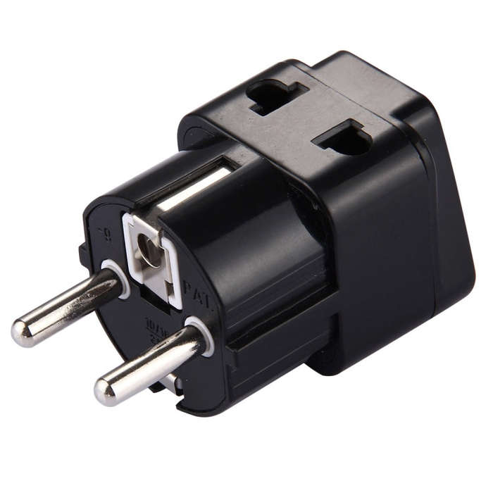 WD-9 Portable Universal Plug to (French / German) EU Plug Adapter Power Socket Travel Converter(B...