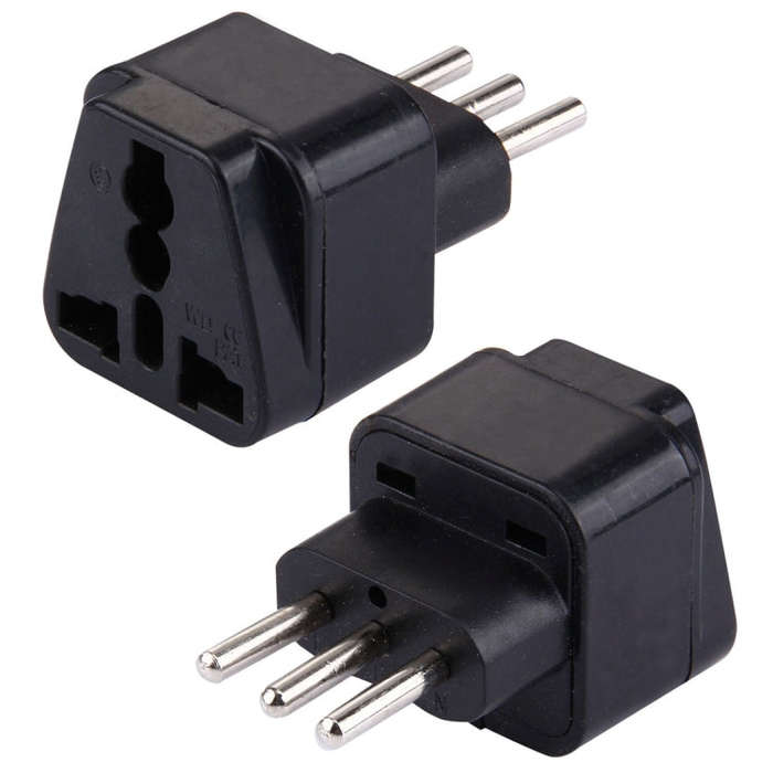 Plug Adapter, Travel Power Adaptor with Italian Plug(Black)
