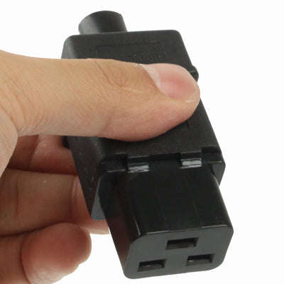 3 Prong Female AC Wall Universal Travel Power Socket Plug Adaptor(Black)