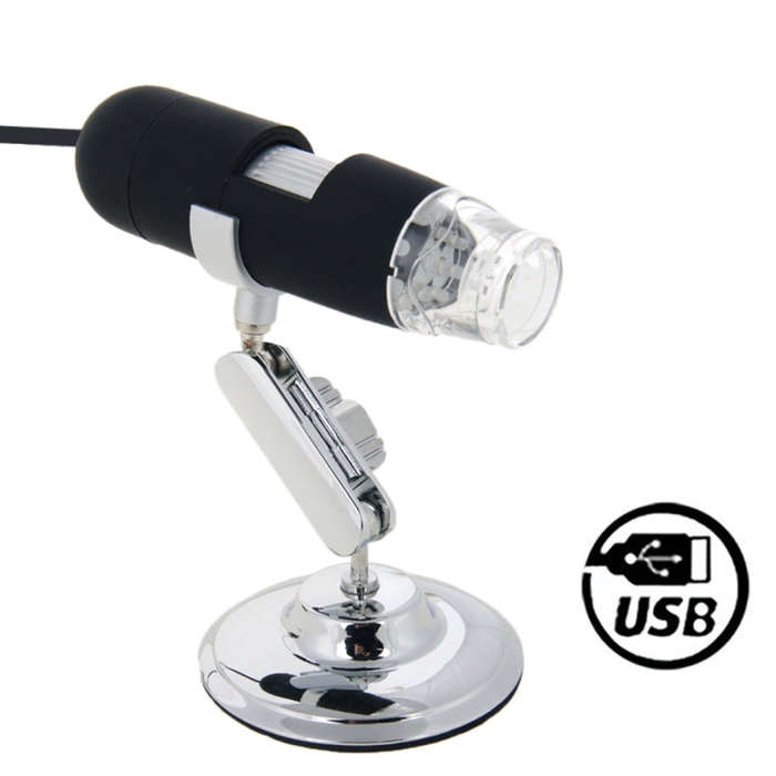1.3 Mega Pixels 500X USB 2.0 Digital Microscope with 8 LED(Black)
