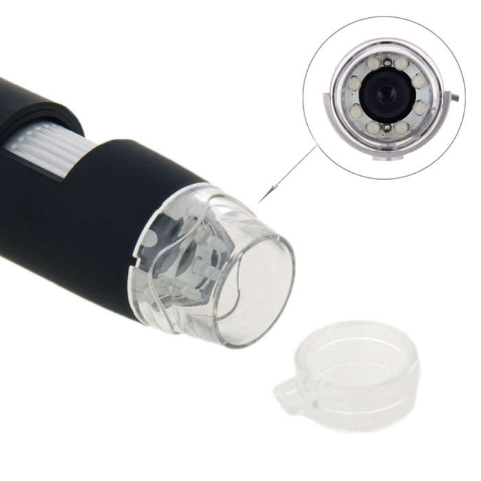 1.3 Mega Pixels 500X USB 2.0 Digital Microscope with 8 LED(Black)