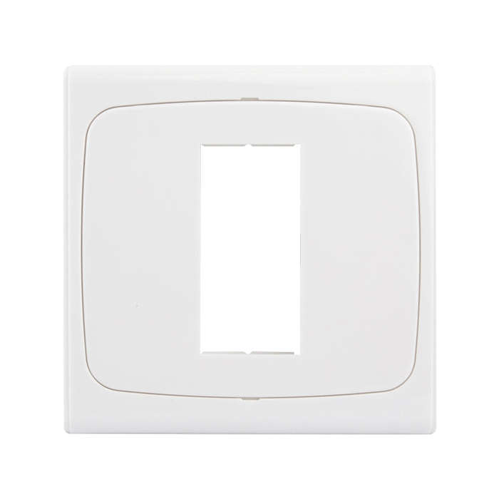 Wall Plate with Screw for Blank Inserts - 1 Hole, Use around the world(White)